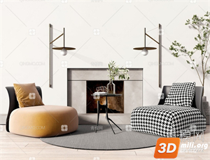 Origami Curved Armchair